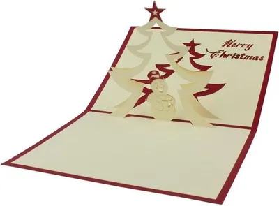 Produktbild von Handgemachte Pop-Up-Weihnachtskarte - Nr. 10