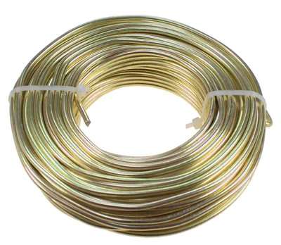 Produktbild von 26m Aluminiumdraht Ø 3mm Aludraht Basteldraht Dekodraht Schmuckdraht ca. 500g gold