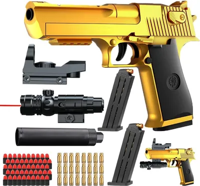 Image de Bybykoi Enfants Jouet Pistolet 1:1 M1911 Aigle du désert incl. 50 Soft bullets
