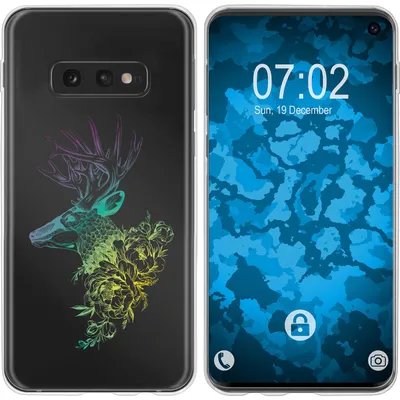 Produktbild von PhoneNatic Case kompatibel mit Samsung Galaxy S10e Silikon-Hülle Floral Hirsch M7-4