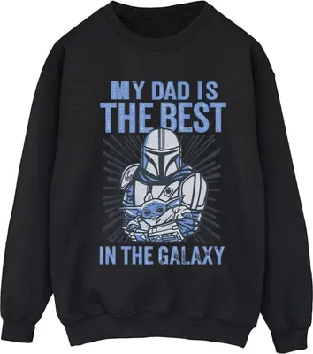 Produktbild von Star Wars - "Mandalorian Best Dad" Sweatshirt für Damen BI39919 (L) (Schwarz)