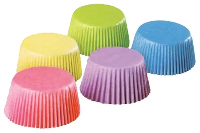 Produktbild von 200x Gebäckkapseln Muffin-Kapseln bunt sortiert Ø 50 x 30 mm