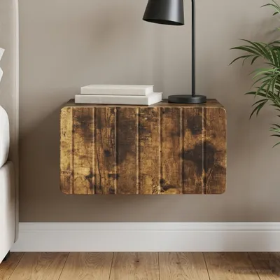 Immagine prodotto di Maison Exclusive - Comodino da parete in rovere affumicato 49 x 34,5 x 24 cm