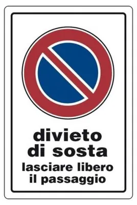 Image de PANNEAU « INTERDICTION DE STATIONNEMENT – NE PAS BLOQUER LE PASSAGE » 20 x 30 cm