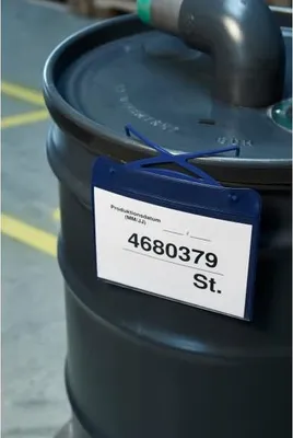 Produktbild von Kunststoff-Bügeltasche A5 225x200mm blau Packung mit 20 Stück