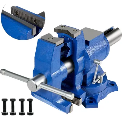 Immagine prodotto di Morsa universale VEVOR - Morsa da banco da 150 mm (6 pollici) con testa rotante a 360° e base girevole, morsa multiuso per impieghi gravosi