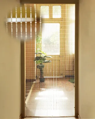 Obrázok produktu pre Korálkový záves 90 x 200 cm, 45 prameňov, plast, pre dvere