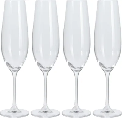Produktbild von Excellent Houseware Champagnerglaser - 4x - transparent - Glas - 260 ml