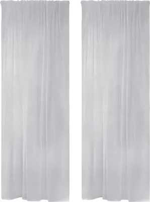 Produktbild von WOLTU Gardinen Wohnzimmer mit Kräuselband transparent Vorhang Leinenoptik Halbtransparent Voile Fensterschal Dekoschal Leinenvorhang Stores für Kinderzimmer Schlafzimmer 140x245 cm Dunkelgrau