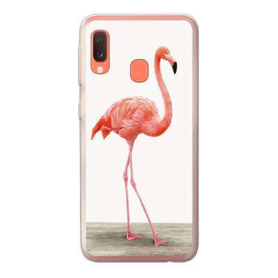 Produktbild von MuchoWow® Handyhülle Schutzhülle Hülle für Samsung Galaxy A20e Flamingo - Rosa - Vogel - Mädchen - Jungen - Kind Silikon Softcase Handy Hülle - Abdeckung
