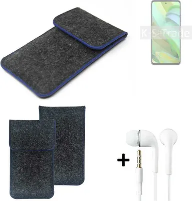Produktbild von K-S-Trade Handy Schutz Hülle kompatibel mit Motorola Edge 2022 Schutzhülle Handyhülle Filztasche Pouch Tasche Case Sleeve Filzhülle dunkelgrau,