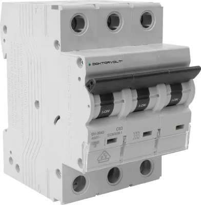 Produktbild von Leitungsschutzschalter MCB 10kA 3P 63A Typ C Doktorvolt VDE LS-Schalter DV-3943