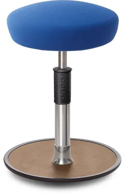 Produktbild von Sitz- Stehhocker Free Regular Hutsitz Gestrick blau chrom /Natur.