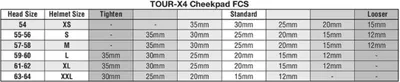 Produktbild von ARAI Cheek Pads 20mm (L-XL Standard Thickness) for Tour-X 4 Helmet