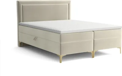 Produktbild von Emoebel24 Boxspringbett mit Topper und 2 Bettkasten, Polsterbett, Doppelbett 140x200 cm Duccan Beige