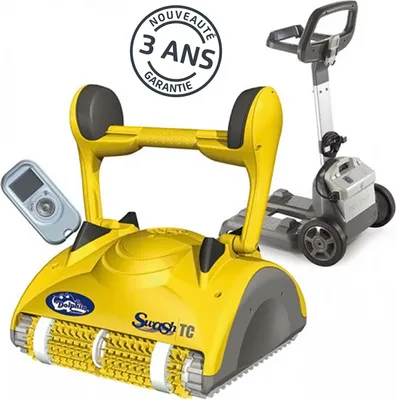 Immagine prodotto di Fondo, pareti e linea di galleggiamento elettrici del robot della piscina con telecomando e carrello Dolphin SWASH TC