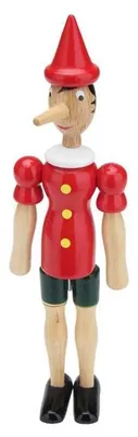 Produktbild von GICO Pinocchio Gelenkfigur Puppe aus Holz, Länge 31 cm-  Italy- 9012