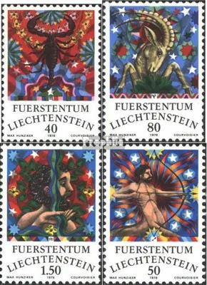 Produktbild von Briefmarken Liechtenstein 1978 Mi 713-716 (kompl.Ausg.) postfrisch Tierkreiszeichen
