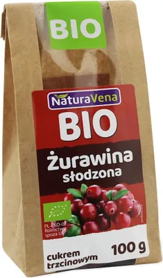 Obrázok produktu pre Brusnice SladenéTrubovým Cukrom 100G - Naturavena