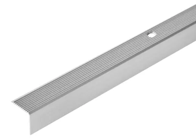 Zdjęcie produktu dla Profil schodowy aluminiowy ryflowany 20x20mm Cezar Naturalny surowy 2m
