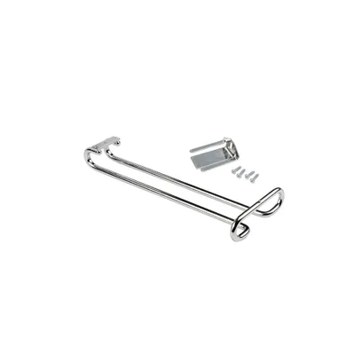 Produktbild von Emuca Glashalter, 1-zeilig, Länge 280mm, Stahl, Verchromt