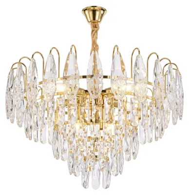 Zdjęcie produktu dla Toolight Lampa Wisząca Z Kryształami Swe080-cp 50cm Złota