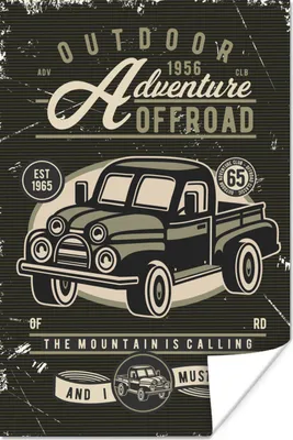 Produktbild von MuchoWow® Poster Autos - Oldtimer - Briefe - Zitat 40x60 cm - Plakate für die Wand - Poster Babyzimmer