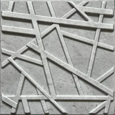A close-up, top-down view of a decorative wall panel with a geometric pattern.