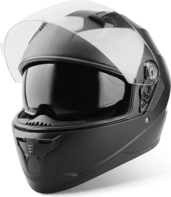 Produktbild von VINZ Kennet Integralhelm mit Sonnenblende | Motorrad Helm Vollvisierhelm Mopedhelm ECE 22.06 | Motorradhelm Full-Face Helme | für Damen & Herren | In Gr. XS-XXL - Matt Schwarz | 60 - 61 cm