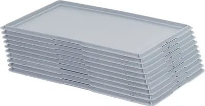 Produktbild von 10 Stück Deckel für Eurokasten 60 x 40 cm E1 E2 E3 Grau