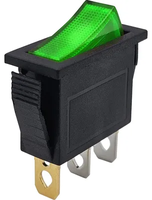 Produktbild von ProRide Wippschalter KCD3-12 ON/OFF, 3 Pins, 12 V/20 A, Grün
