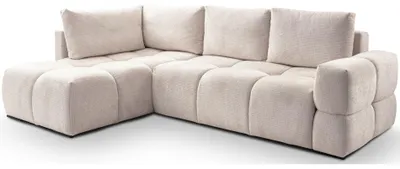 Produktbild von Selsey Taremi – Ecksofa Schlaffunktion, Bettkasten, hydrophober Chenille, beidseitig, Hellbeige