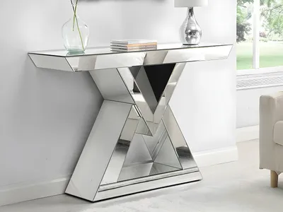 Produktbild von MDF-Konsole mit Spiegel - Farbe: silber - ISIDA by Pascal Morabito