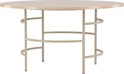 Obrázok produktu pre FURNLUX Jedálenský stôl Kodaň dub a béžová 140 cm / Hlavná farba: béžová / Rozmery: 140 x 140 x 74 cm