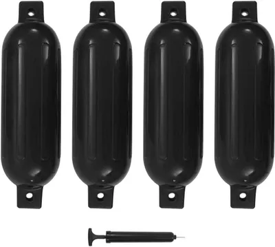 Produktbild von Bootsfender 4 Stk. Schwarz 51 x 14 cm PVC