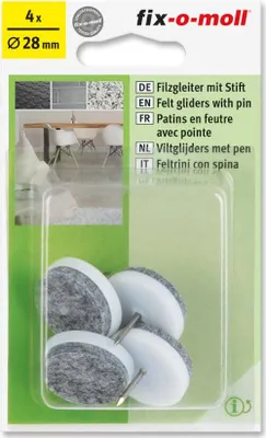 Produktbild von Fix-o-moll Filzgleiter ø28mm grau