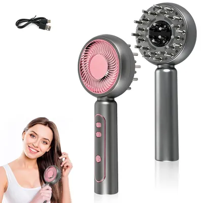 Produktbild von Kopfmassagegerät Elektrisch, 2-in-1 Kopfhaut Massagebürste Elektrisch und Haaröl Applikator, 4 Modi Elektrische Haarbürste, 360° Knetmassage