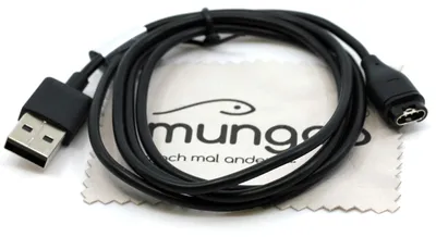 Produktbild von USB Ladekabel für Garmin Forerunner 45 45S 245 245 Music mit mungoo Tuch