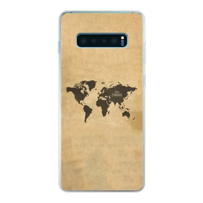 Produktbild von MuchoWow® Handyhülle Schutzhülle Hülle für Samsung Galaxy S10 Plus Weltkarte - Vintage - Erforschen Silikon Softcase Handy Hülle - Schutzhülle