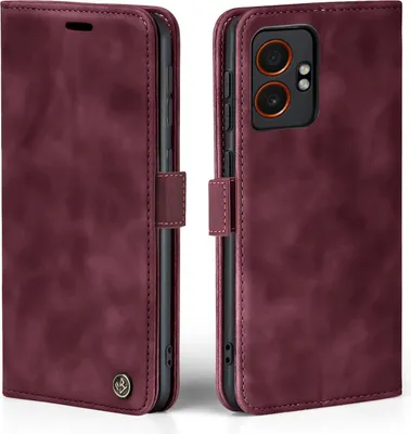 Produktbild von Handy Hülle für Samsung Galaxy Xcover7 Pro Klapphülle Bookcase Flip Cover Handy Tasche Etui Farbe: Weinrot