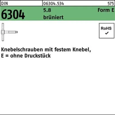 Produktbild von Reyher  Knebelschrauben DIN 6304 5.8 EM 6x50 brüniert (1 Stück)