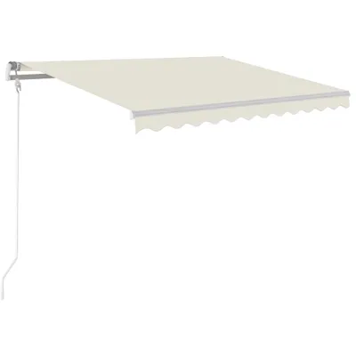 Image de vidaXL Store automatique rétractable 300x250 cm Crème