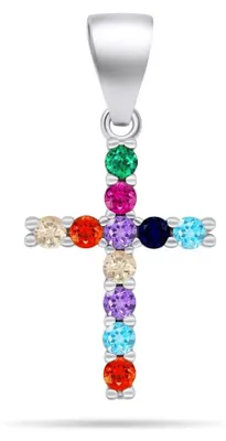 Produktbild von Color silver pendant Cross PT83WRBW