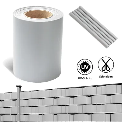 Productafbeelding van Jopassy, 2 stuks, 70 meter, privacyfolie, "Gartenfreude", folie, PVC, omheining, privacystroken, grijs