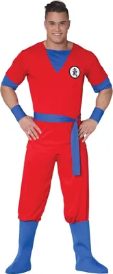 Zdjęcie produktu dla Ninja Adventurer Hero Costume Asia Power Warrior Carnival Samurai Training Costume Comic Book Warrior Outfit Ninja Hero, Rozmiar: 54 - 56 (XL) Kolor: Czerwony