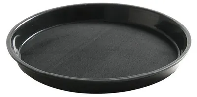 Productafbeelding van Rond dienblad met hoge rand en antisliplaag, ø320x(H) 37mm, zwart