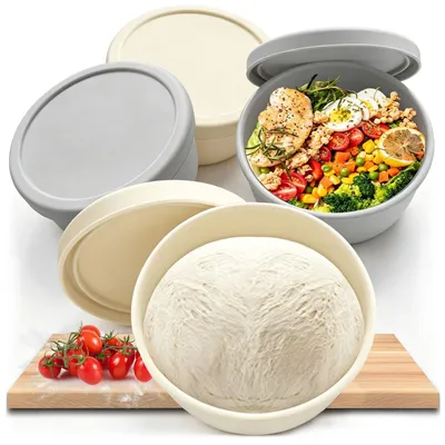 4er-Set Pizzaballen-Box, 700 ml, spülmaschinengeeignet