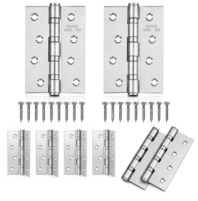 Produktbild von HOOZ® Scharniere Klappbar 98 mm Edelstahl 304 Kugelgelagert inkl. Schrauben Türband 315° für Holztüren Schranktüren Gartentore 8er Set