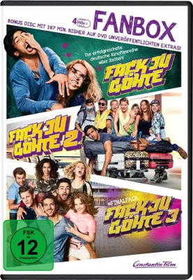 A collage of images from the 'Fack Ju Göhte' movie franchise, presented as a fan box set.