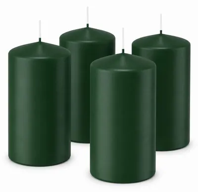 Produktbild von 4er Set Adventskranzkerzen Tannengrün 150 x 98 mm | Wiedemann Kerzen, KI-generiertes Bild